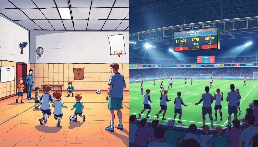 Детский футбол: соревнования между районами - иллюстрация