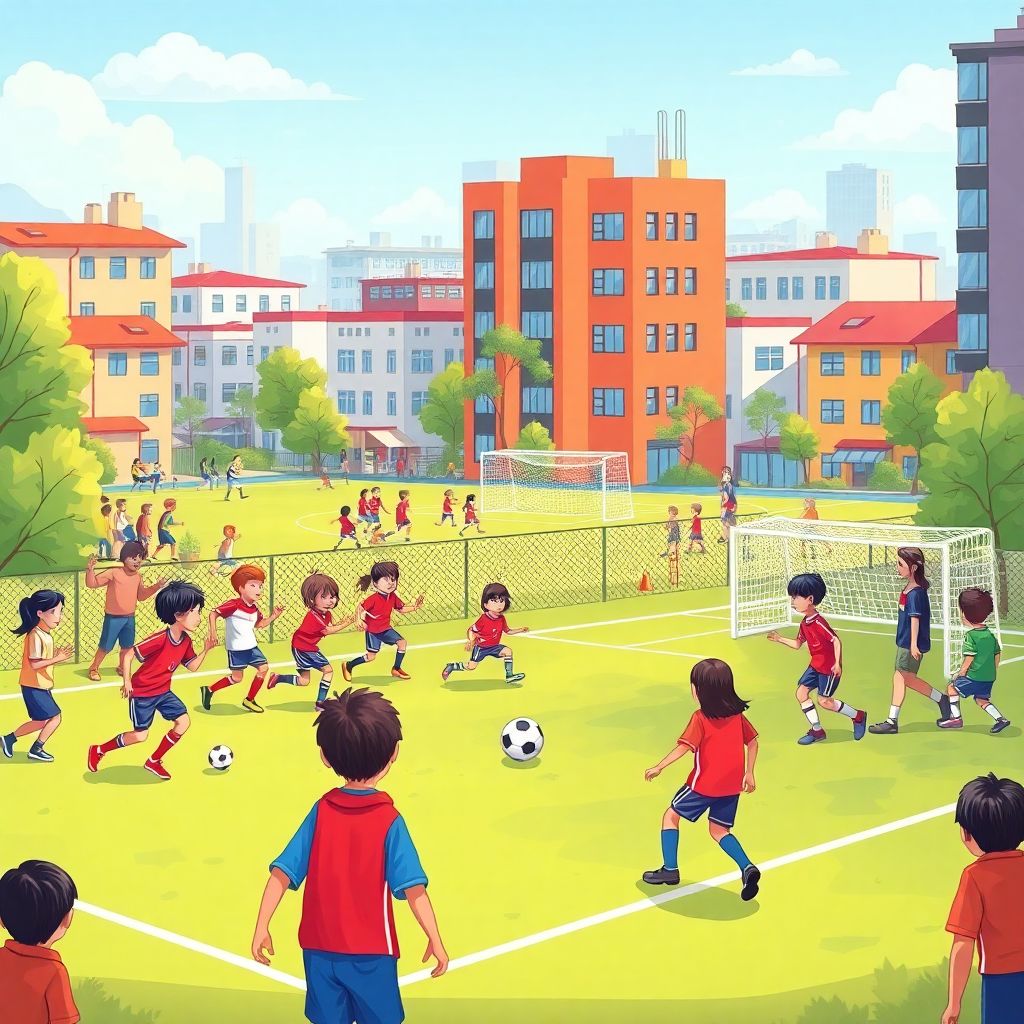 Детский футбол: соревнования между районами и развитие юных игроков