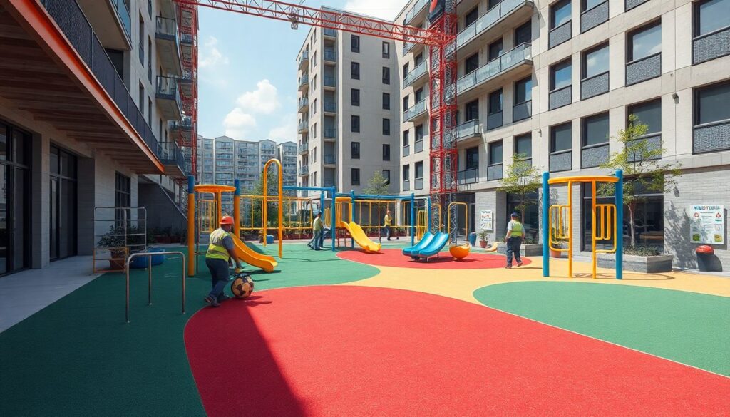 Безопасность на спортивных площадках для детей - иллюстрация