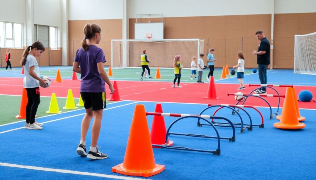 Соревнования по спортивной эстафете между школами - иллюстрация