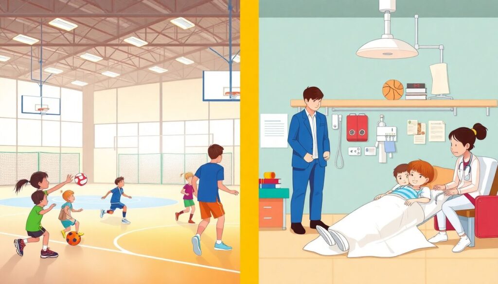 Как снизить риск травм у детей на занятиях спортом - иллюстрация